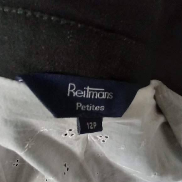 Blouse-jacket, short sleeves, lined, Reitmans women's size 12-Petite / US size 6 - Picture 12 of 13